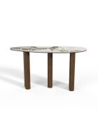 Console Pietra céramique Pandora et bois noyer foncé - 120 x 41 x 60 cm