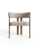 Lot de 2 petits fauteuils Oren velours gaufré beige - 60 x 56 x 74 cm