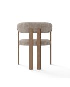 Lot de 2 petits fauteuils Oren velours gaufré beige - 60 x 56 x 74 cm