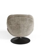Fauteuil pivotant Replay en velours texturé taupe - 85 x 84 x 85 cm