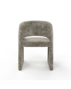 Lot de 2 petits fauteuils ARIEL velours texturé taupe - 60,5 x 59 x 80,5 cm