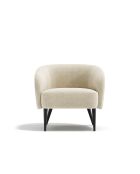 Fauteuil Loven tissu bouclette crème - 73.5 x 67.5 x 66.5 cm