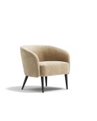 Fauteuil Loven tissu tramé toucher doux taupe - 73.5 x 67.5 x 66.5 cm