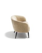 Fauteuil Loven tissu tramé toucher doux taupe - 73.5 x 67.5 x 66.5 cm