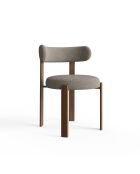 Lot de 2 chaises Oren velours chenillé taupe - 52 x 53 x 74 cm