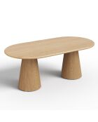 Table à manger ALOA chêne clair - 200 x 100 x 76 cm