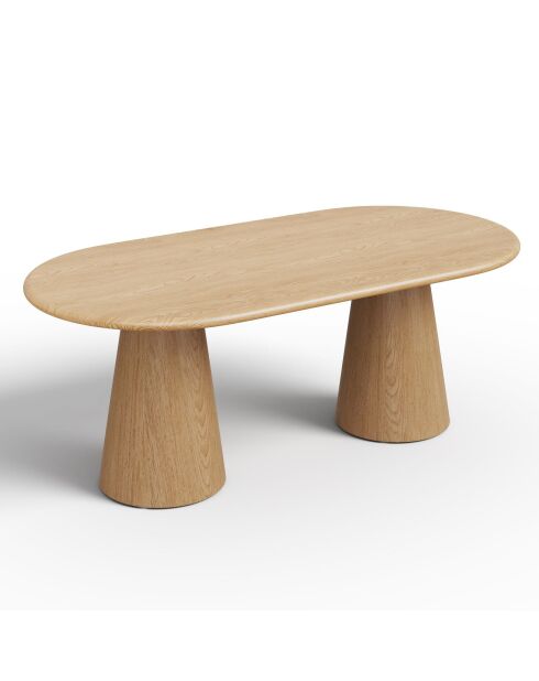 Table à manger ALOA chêne clair - 200 x 100 x 76 cm