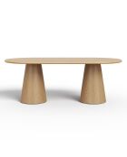 Table à manger ALOA chêne clair - 200 x 100 x 76 cm
