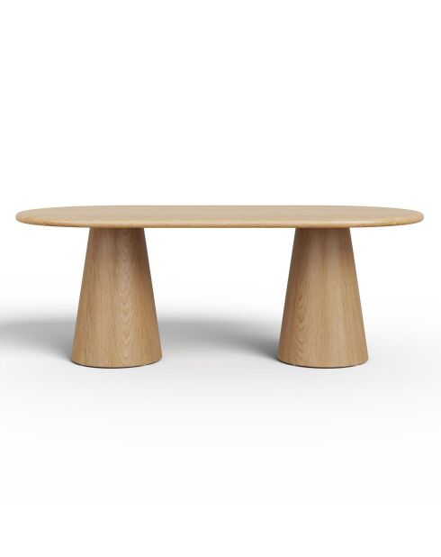 Table à manger ALOA chêne clair - 200 x 100 x 76 cm