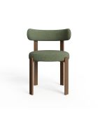 Lot de 2 chaises Oren velours chenillé vert kaki - 52 x 53 x 74 cm
