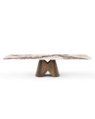 Table extensible Viva Pandora et pied bronze - 160 x 90 x 76 cm