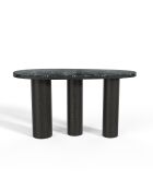 Console Scala marbre vert naturel et chêne noir - 120 x 40 x 60 cm
