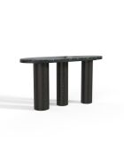 Console Scala marbre vert naturel et chêne noir - 120 x 40 x 60 cm