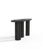 Console Scala marbre vert naturel et chêne noir - 120 x 40 x 60 cm