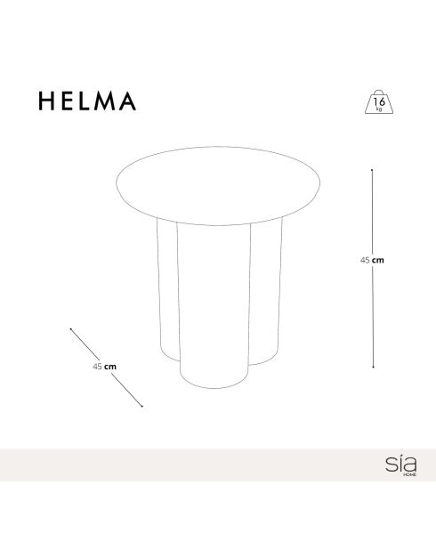 Table basse Helma Chêne clair - 78 x 78 x 35 cm