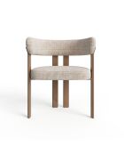 Lot de 2 petits fauteuils Oren velours gaufré crème - 60 x 56 x 74 cm