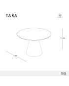 Table à manger Tara Bois Noir - D.120xH.75.5 cm