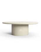Table basse microciment Alko crème - 100 x 85 x 35.5 cm