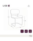 Lot de 2 chaises LISE tissu tramé toucher doux brun expresso