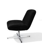 Fauteuil VIVY pivotant velours côtelé noir