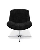 Fauteuil VIVY pivotant velours côtelé noir