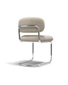 Lot de 2 chaises LISE tissu bouclette beige