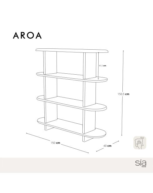 Étagère AROA frêne clair - 150cm