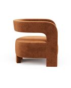 Fauteuil GABY velours texturé terracotta