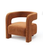 Fauteuil GABY velours texturé terracotta