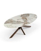 Table à manger fixe PARMA Pandora et pieds bronze - 240cm