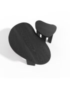 Lot de 2 tables basses gigognes SEVA frêne noir