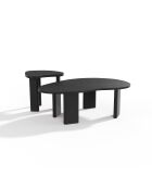 Lot de 2 tables basses gigognes SEVA frêne noir