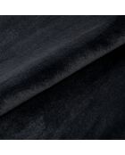 Fauteuil TOM fausse fourrure noire et pieds noirs