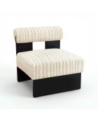Fauteuil IRO tissu texturé à motifs beige