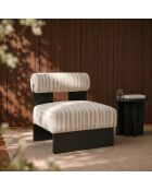 Fauteuil IRO tissu texturé à motifs beige
