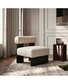 Fauteuil IRO tissu texturé à motifs beige