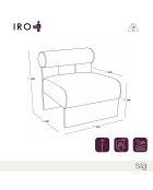 Fauteuil IRO tissu texturé à motifs beige