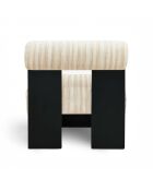 Fauteuil IRO tissu texturé à motifs beige