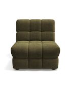 Fauteuil SEVENTY tissu tramé toucher doux vert vintage