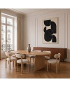 Table à manger extensible SOLA frêne clair -180cm