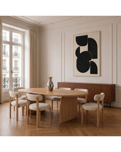 Table à manger extensible SOLA frêne clair -180cm