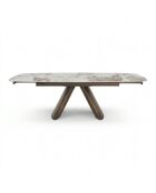Table à manger extensible MYO Pandora et pieds bronze - 160/240cm