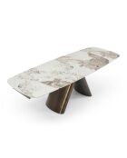 Table à manger extensible MYO Pandora et pieds bronze - 160/240cm