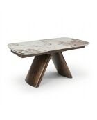 Table à manger extensible MYO Pandora et pieds bronze - 160/240cm
