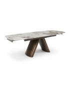 Table à manger extensible MYO Pandora et pieds bronze - 160/240cm
