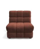 Fauteuil SEVENTY tissu tramé toucher doux bordeaux
