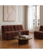 Fauteuil SEVENTY tissu tramé toucher doux bordeaux