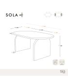 Table à manger extensible SOLA noyer - 180cm