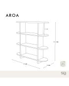 Étagère AROA frêne noir - 150cm