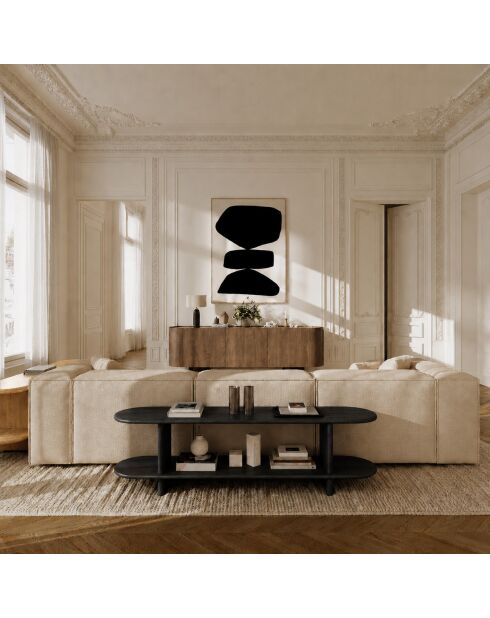 Meuble TV AROA frêne noir - 180cm